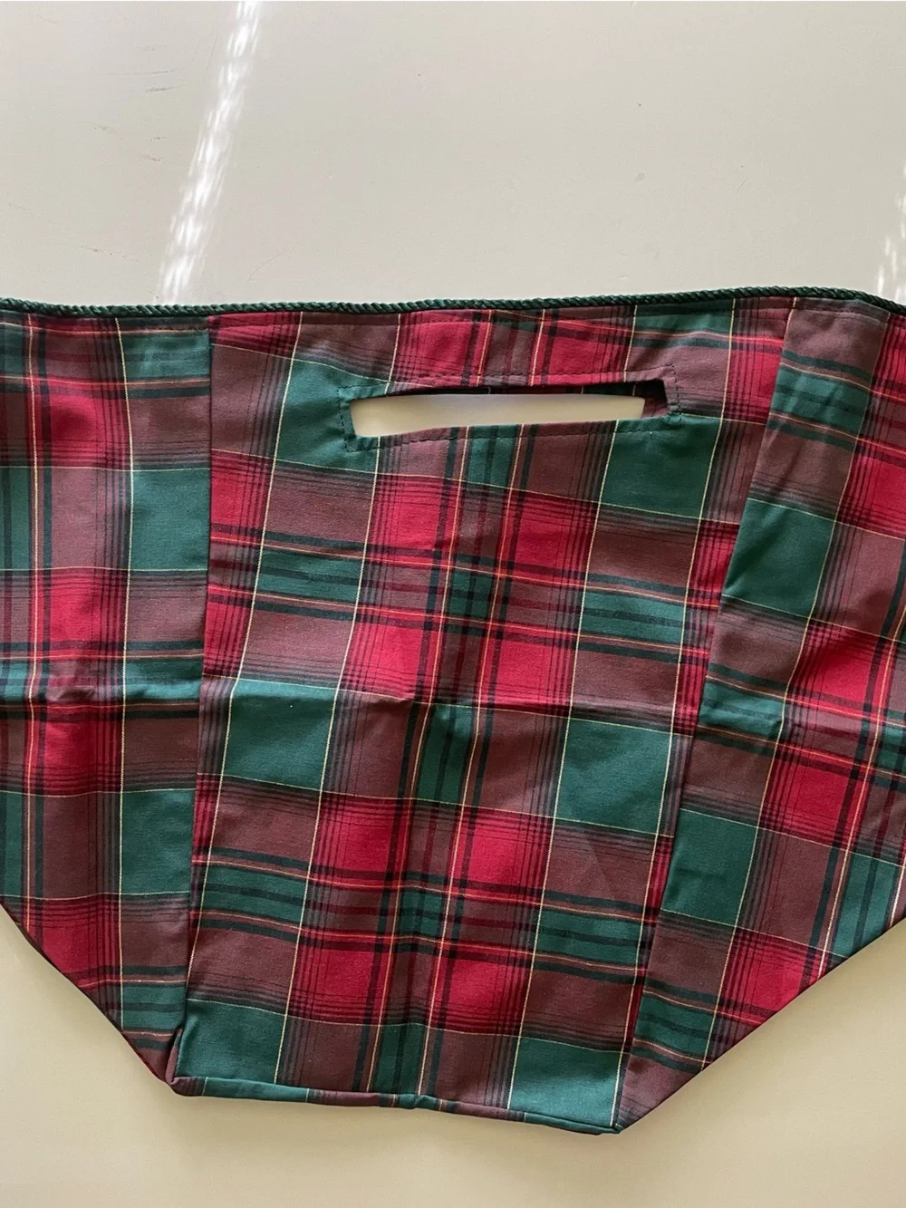 Longaberger Basket Liner Newspaper Plaid W15 1/8” x H14 1/4”